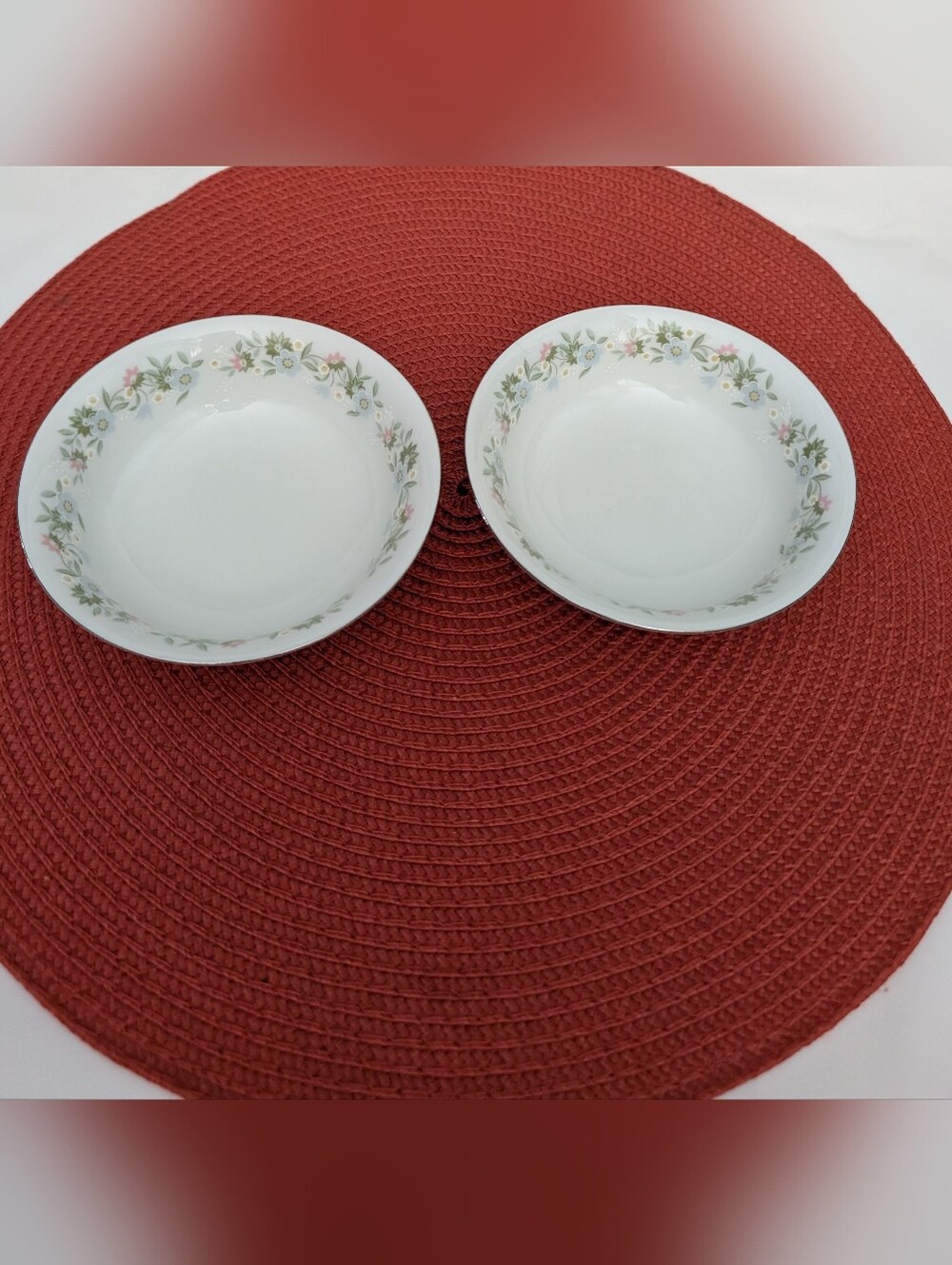 Two Vintage Johann Haviland Bavaria Germany Floral Fruit/Dessert Bowls
